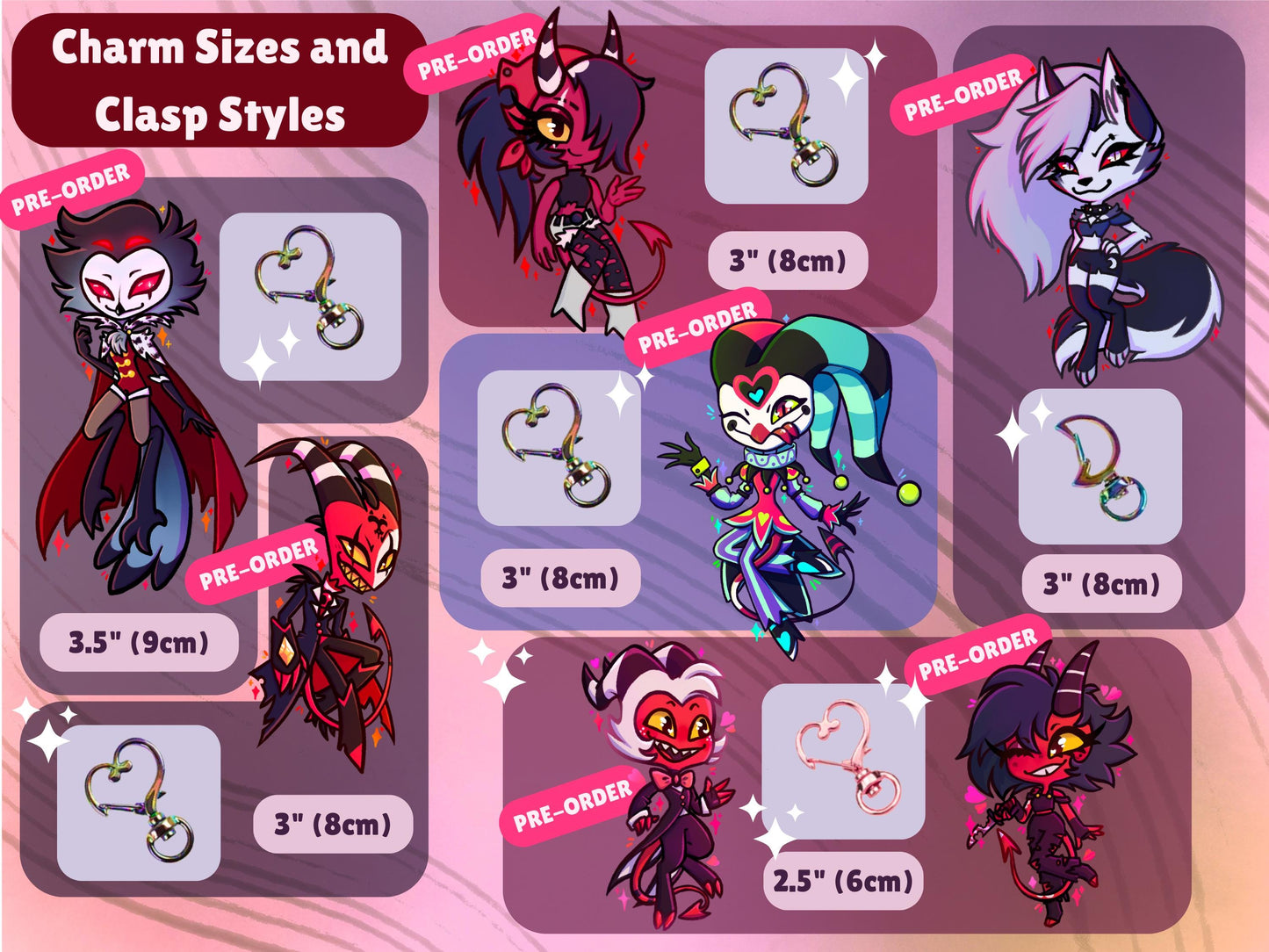 Helluva Acrylic Charms