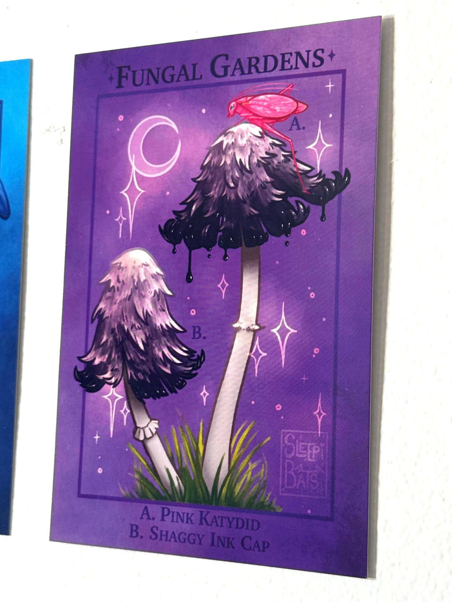 Mushroom Art Print - Fungal Gardens - Ink Cap