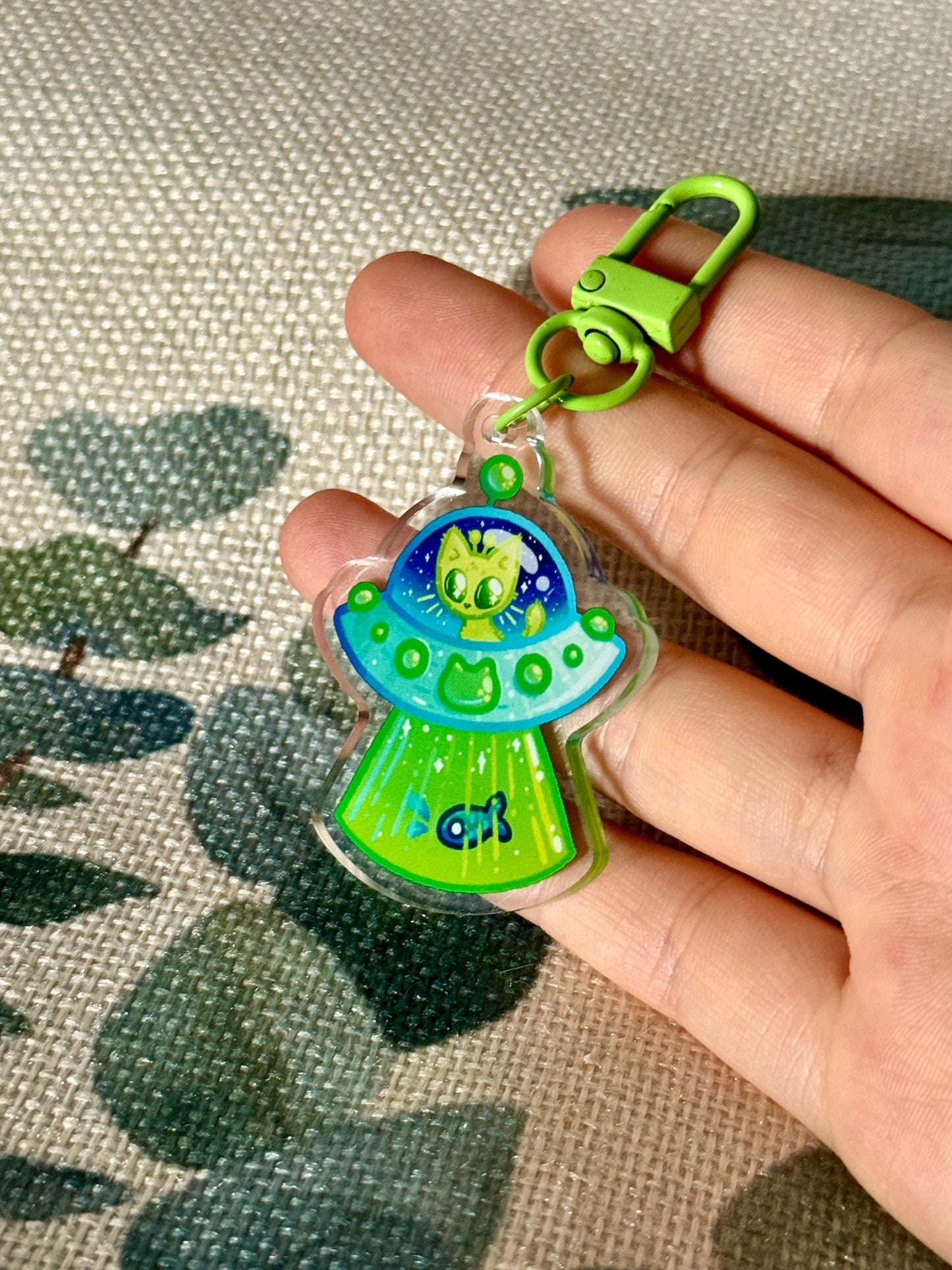 Alien Kitty - Acrylic Charm