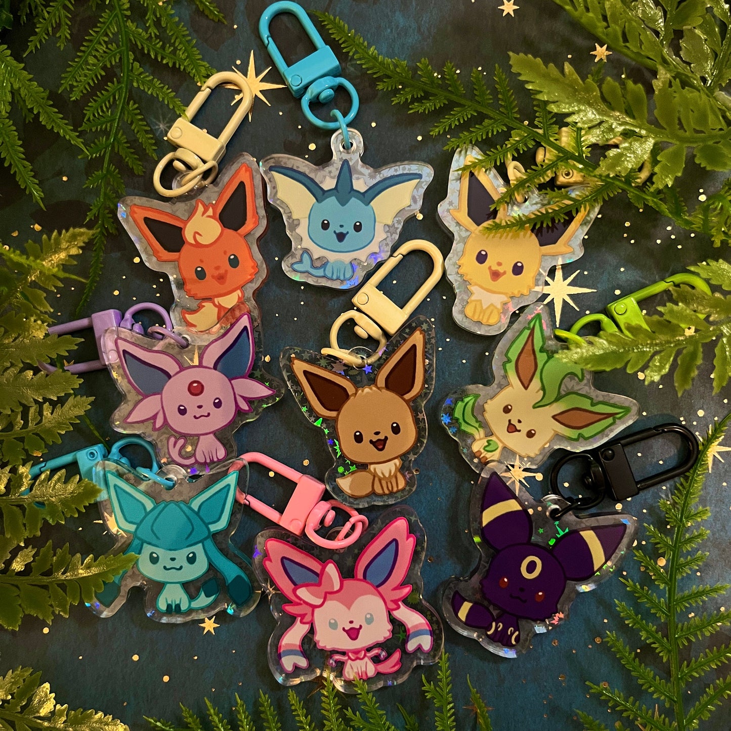 Shiny Eeveelution charms