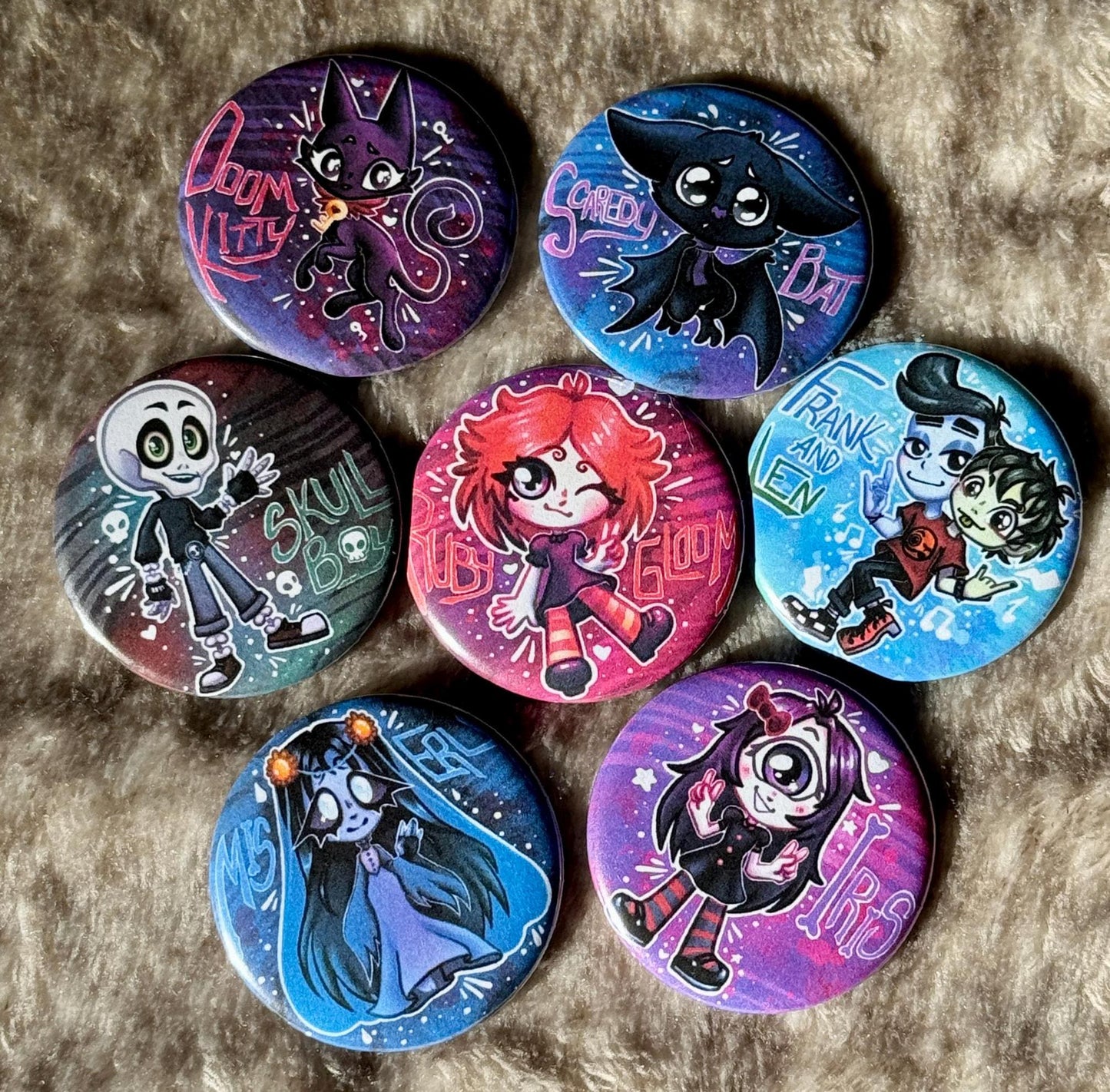 Ruby Gloom and Friends - Pins!