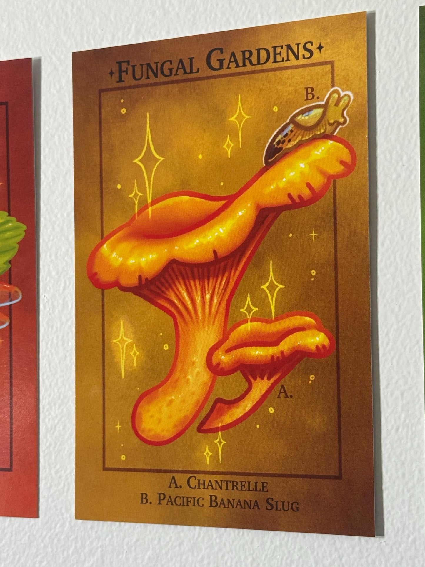 Mushroom Art Print - Fungal Gardens - Chanterelle