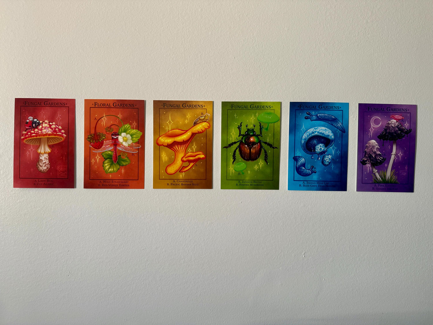 Mushroom Art Prints - Fungal Gardens - Full Set