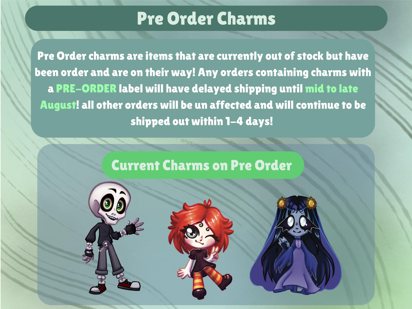 Ruby Gloom Characters - Acrylic Keychain / Charms