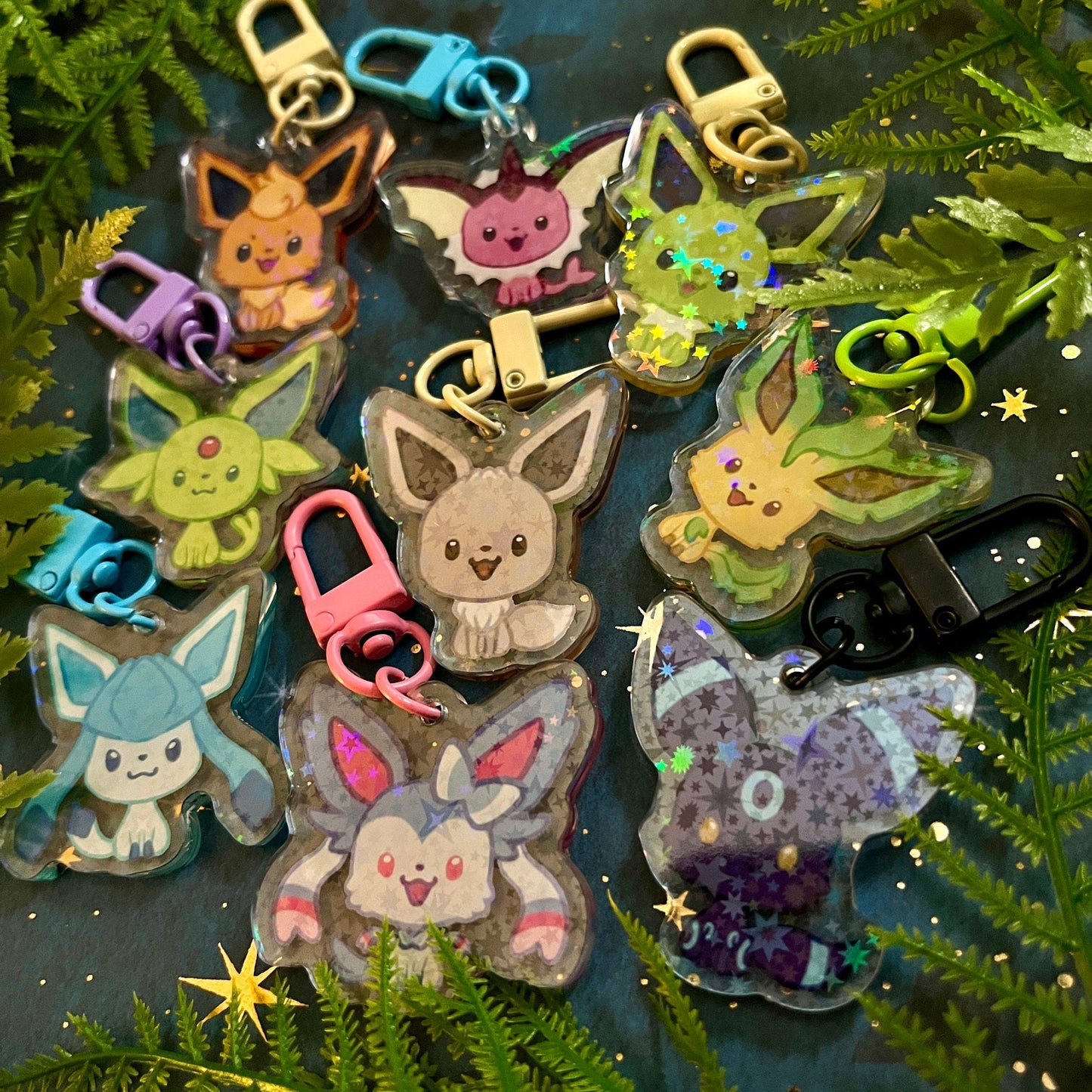 Shiny Eeveelution charms