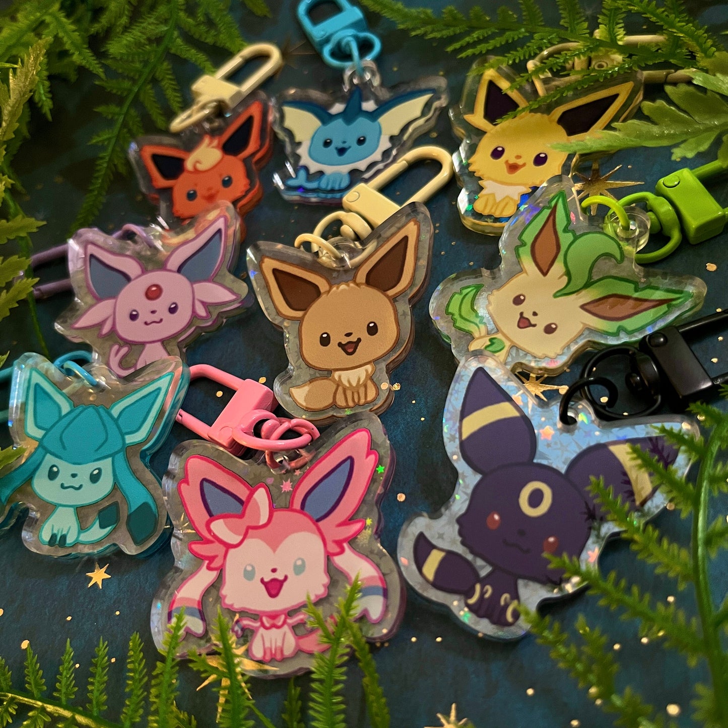 Shiny Eeveelution charms