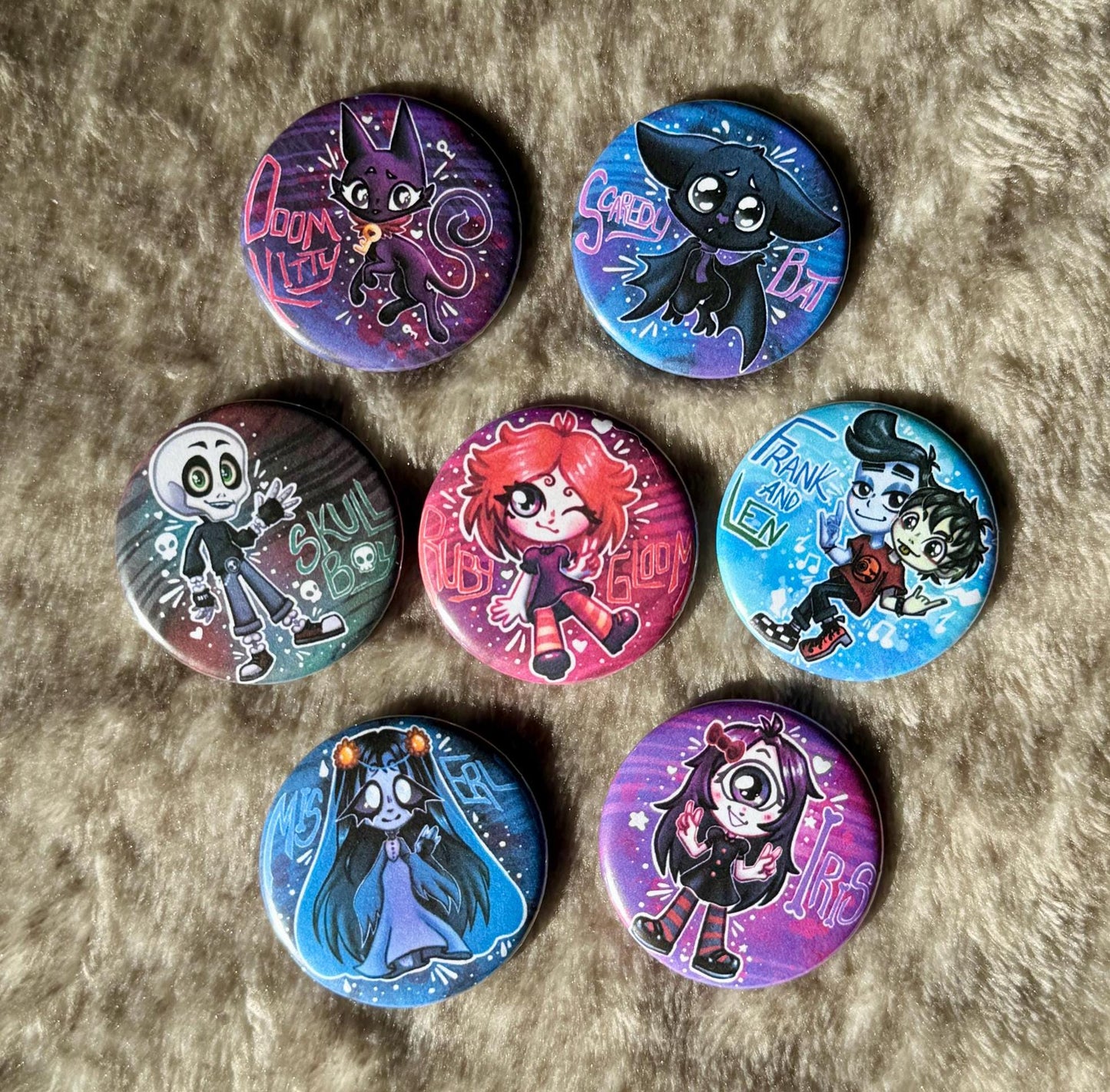 Ruby Gloom and Friends - Pins!
