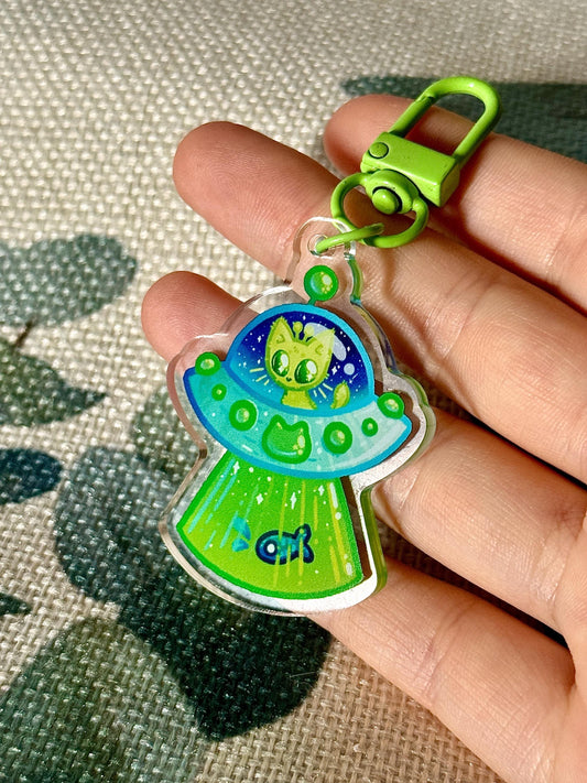 Alien Kitty - Acrylic Charm